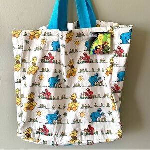 New Sesame Street Canvas Tote Shopping Bag Sesame Workshop  Large Size